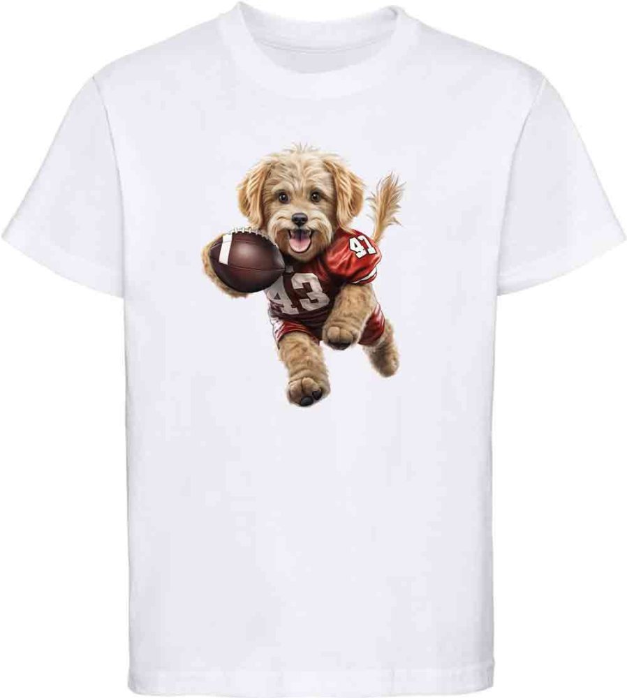i499 Kinder American Football T-Shirt weiss