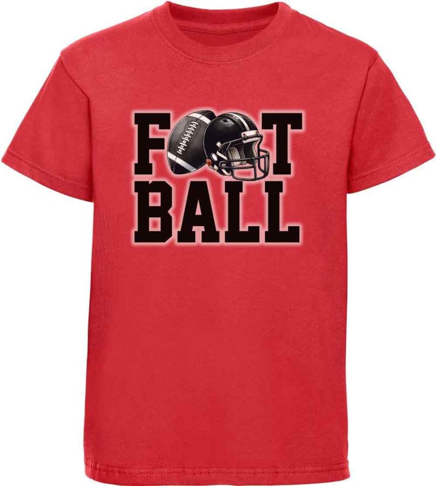 i509 Kinder American Football T-Shirt rot