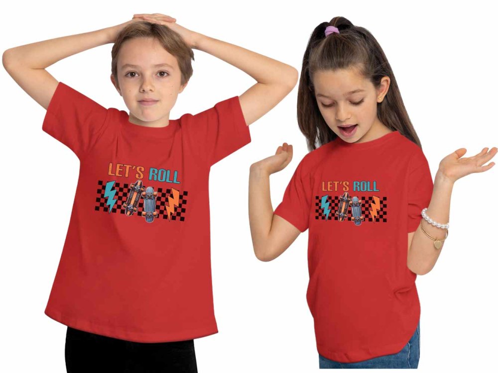 i531 Kinder Skater T-Shirt rot