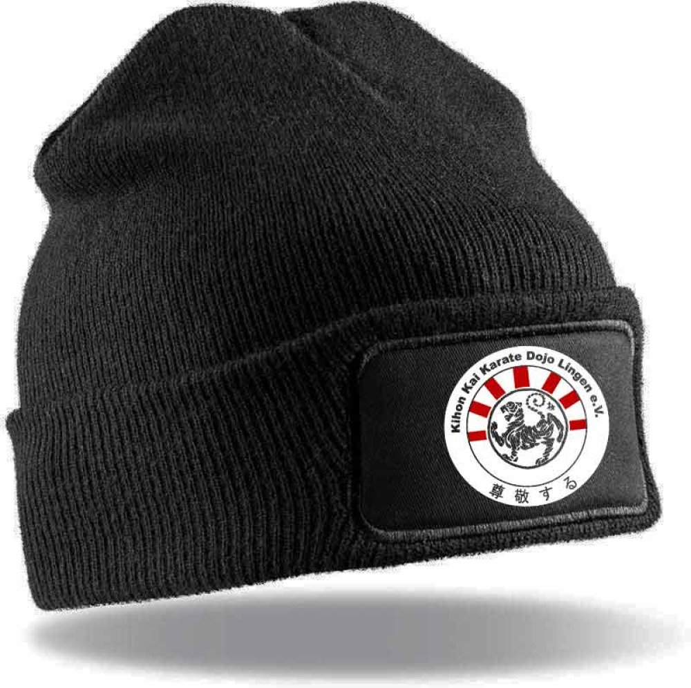Vereins Strickmütze mit Kihon Kai Karate Logo Print